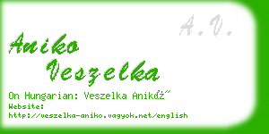 aniko veszelka business card